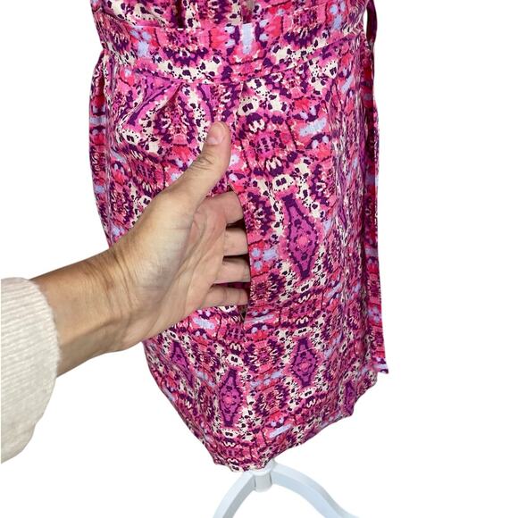 Cynthia Rowley 100% Linen Geometric Print Dress Size 8 Classic Casual Timeless - Picture 8 of 13